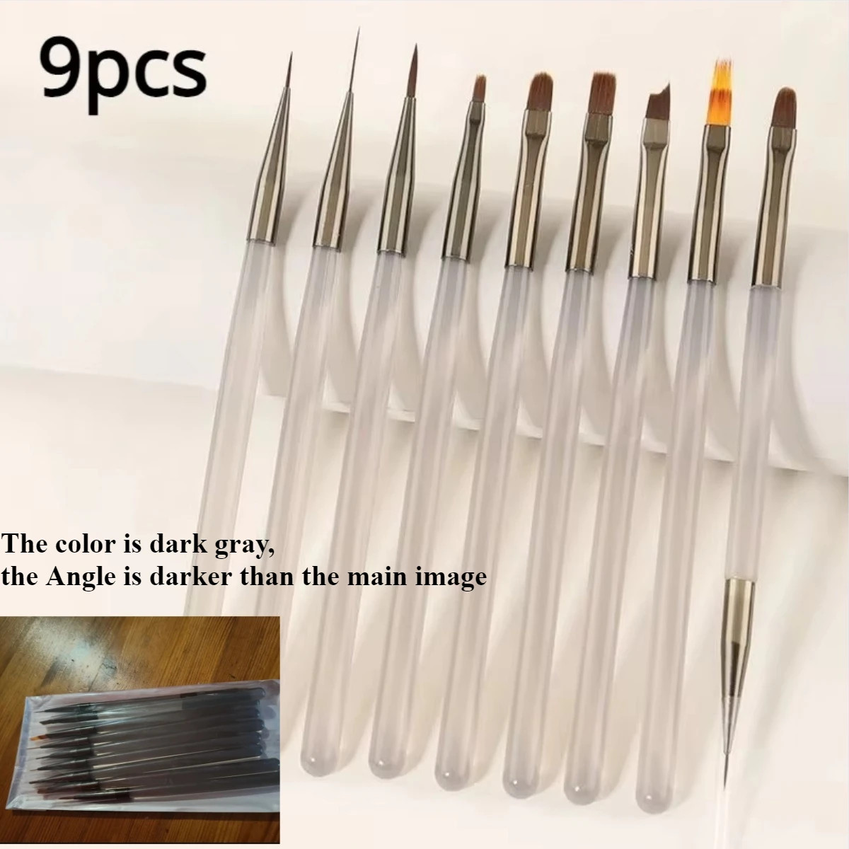 Nail Art Liner Brushes Set 6/9/12/15/18/25mm Fine Striping Drawing