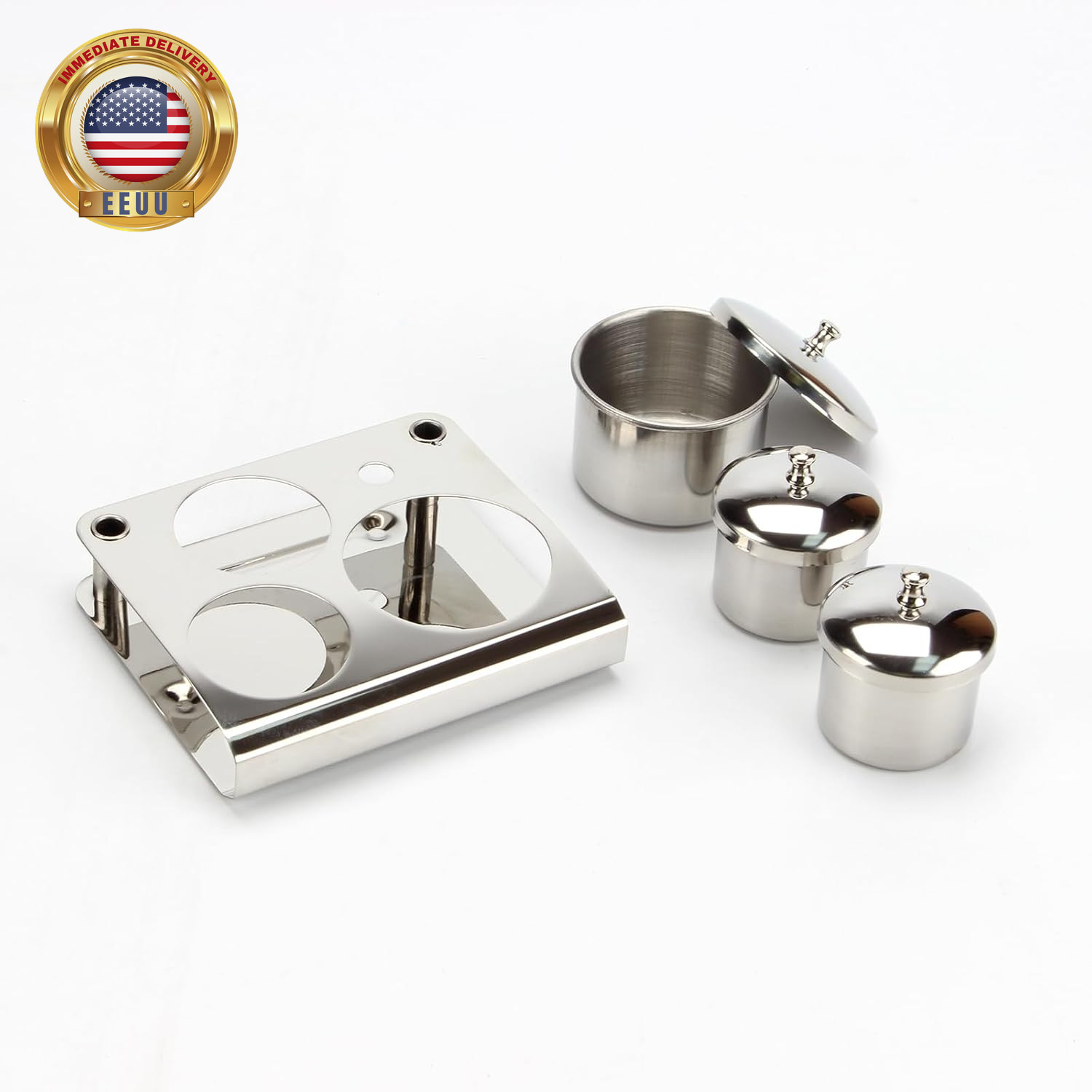 3 Pcs Stainless Steel Nail Art Equipment Cup Bowls, Acrylic Nail Liquid Containe