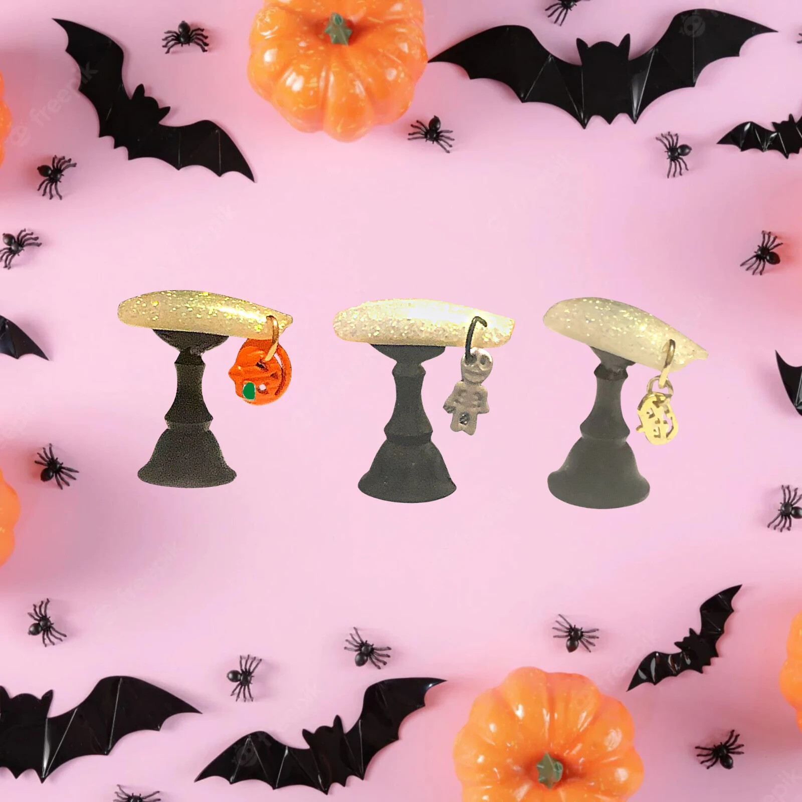 Halloween Nail Piercings | Nail Jewelry | Nail Gems | Nail Charms