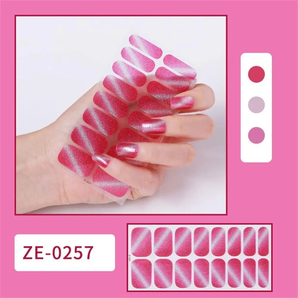 Full Size Nail Wraps Stickers Polish Look Art Self Stick Strips USA