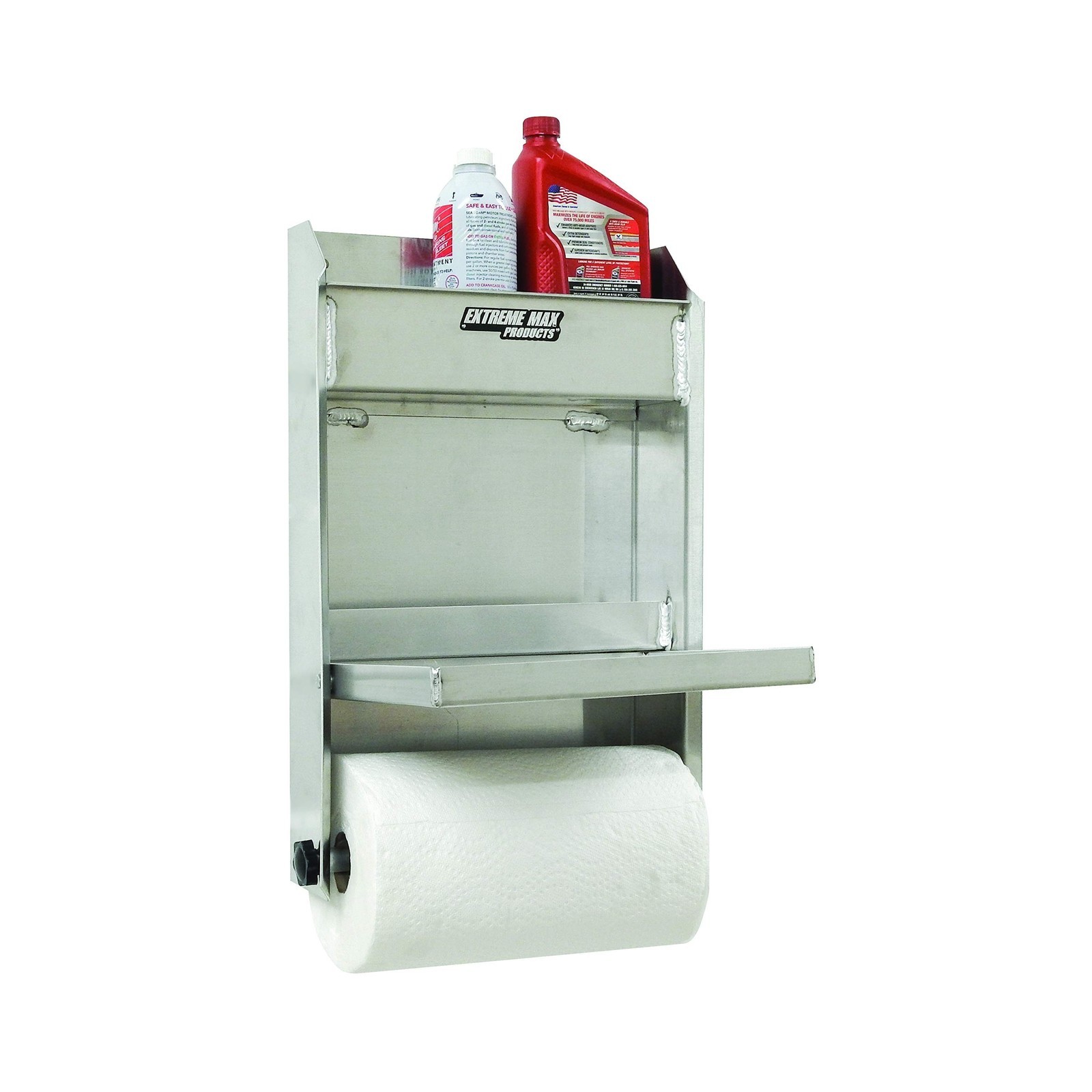 Extreme Max 5001.6053 Junior Aluminum Work Station Storage Cabinet Flip-Out W…