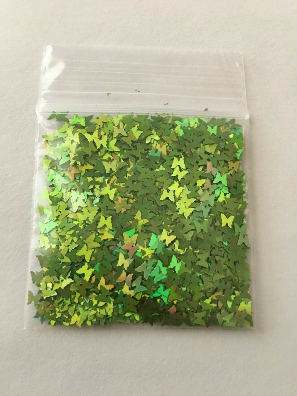 Butterfly Shape (Light Green) 4mm Glitter 1tsp-4Nail Art Face Craft (US Seller)