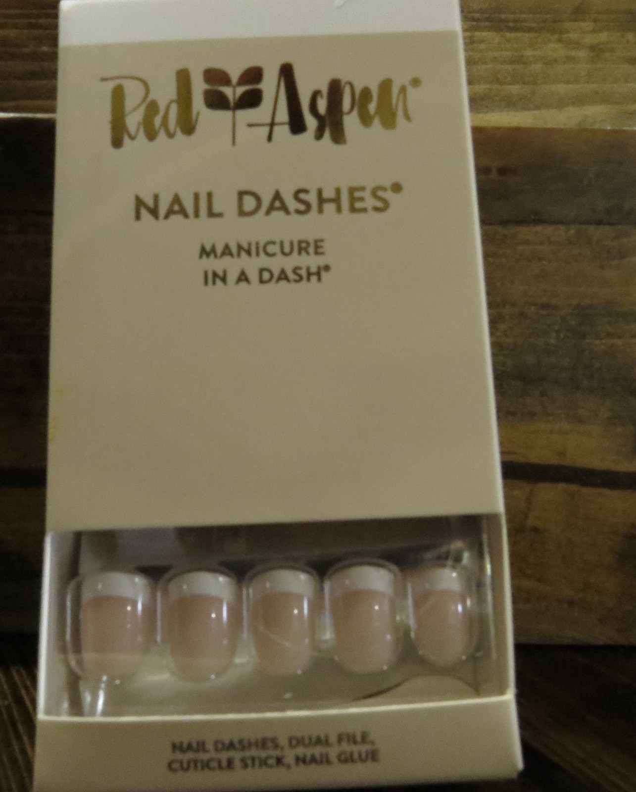 Red Aspen Nail Dashes Nell’s French Tip Press On Nails New