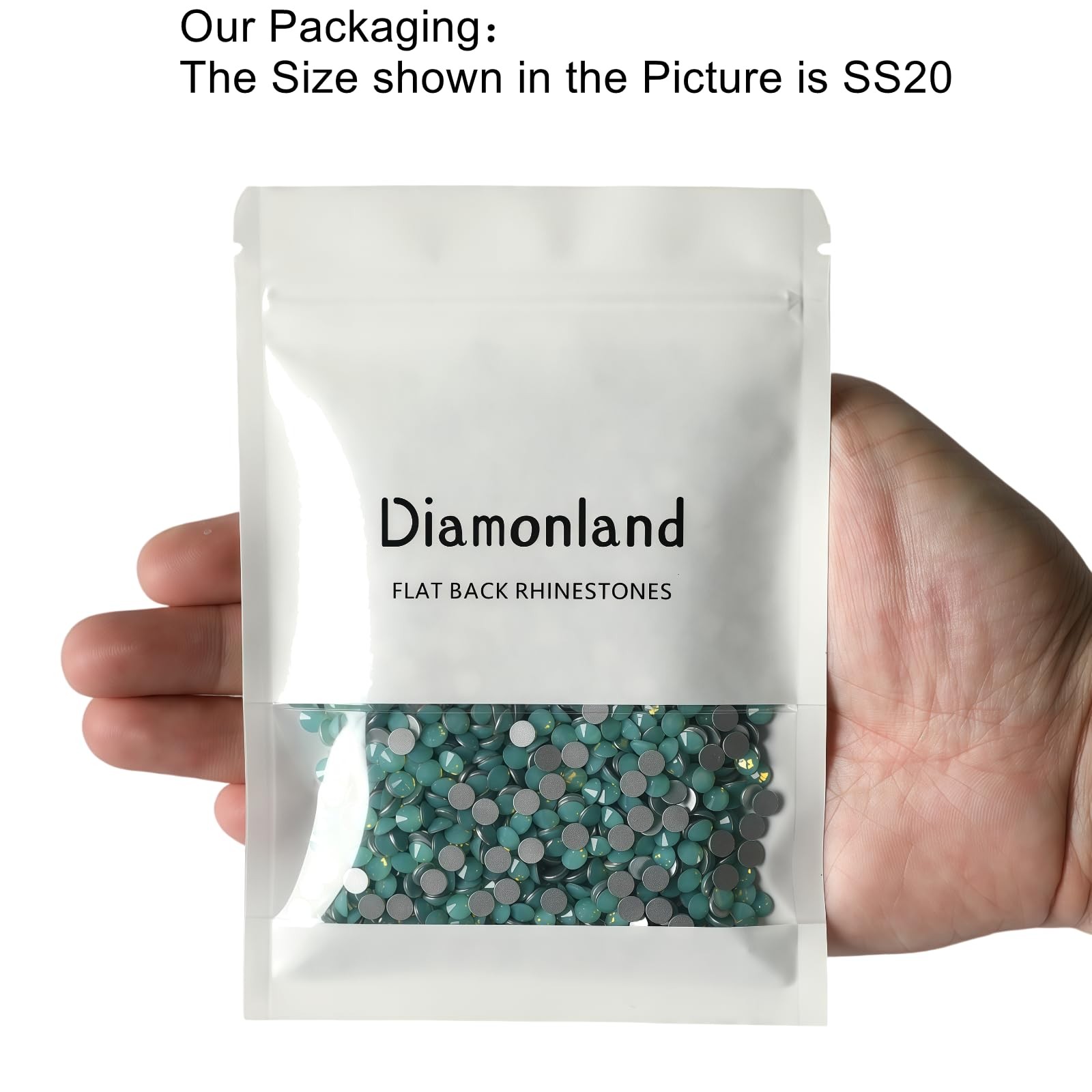 Diamonland Flatback Glass Crystal Rhinestones Rounds Gems for Bedazzling Nail…