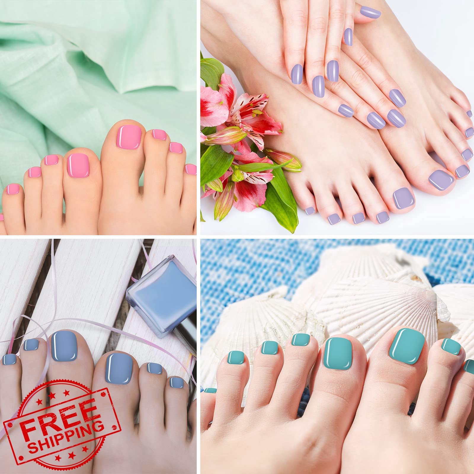 Maitys 720 Toe Nails Square Fresh Color