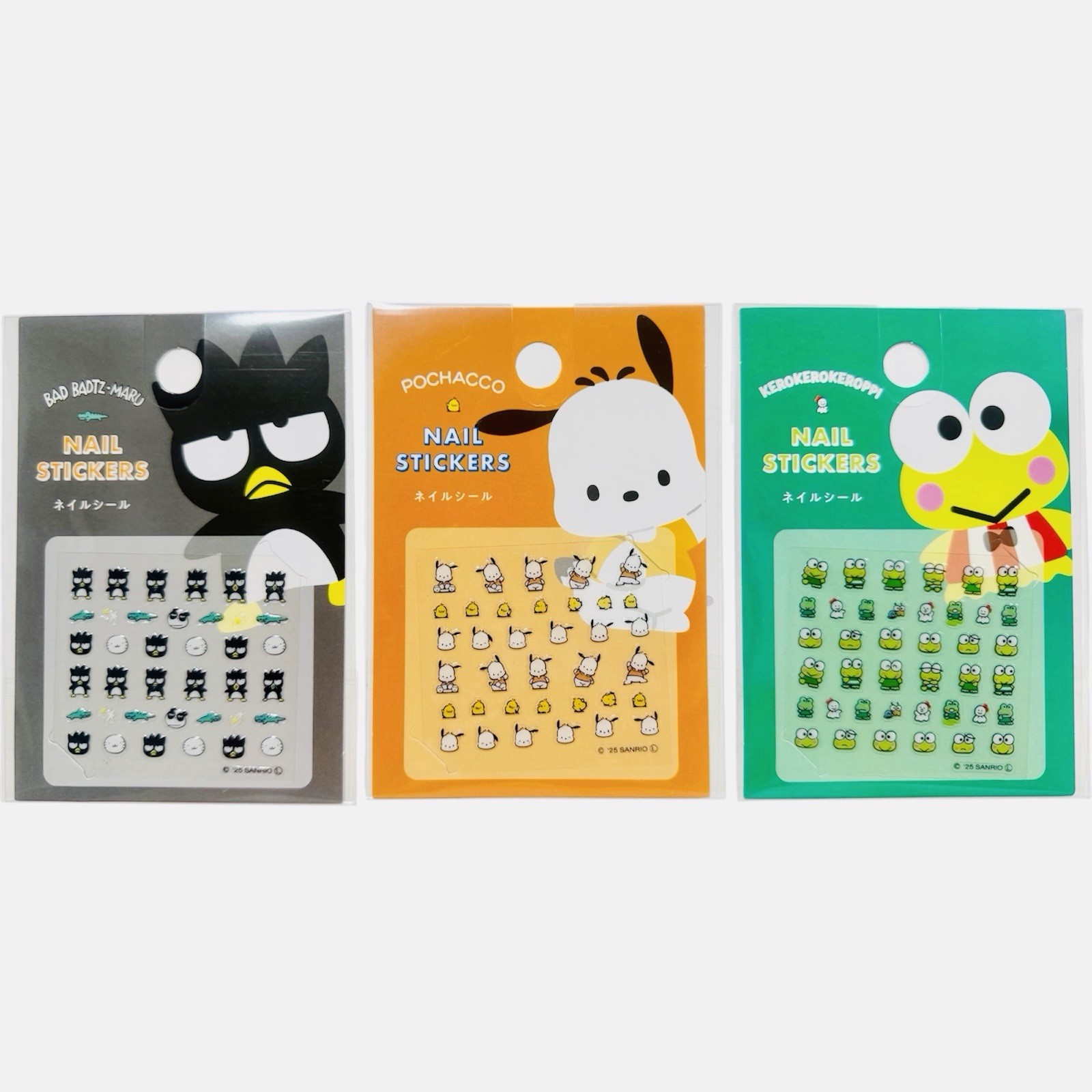 Sanrio Nail Stickers Set Badtz-Maru Pochacco Keroppi Kawaii Japan