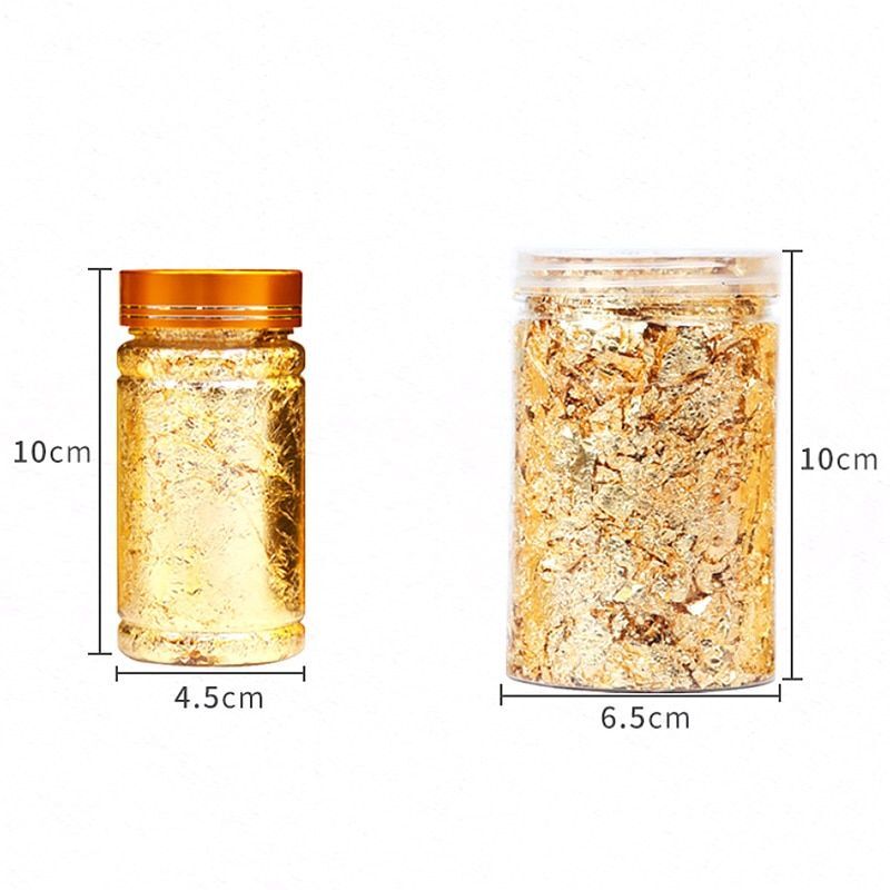 3/4/5/10g Shiny Gold Leaf Flakes Sequin Glitter Confetti For Painting / Nail Art