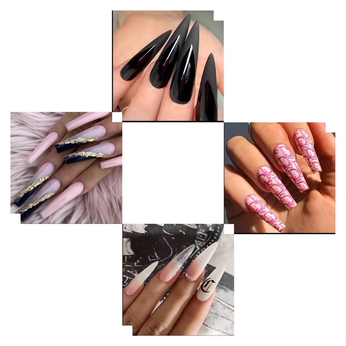 Curve Fake Nails Clear Natural Acrylic Artificial Nail Art Tips 500pcs