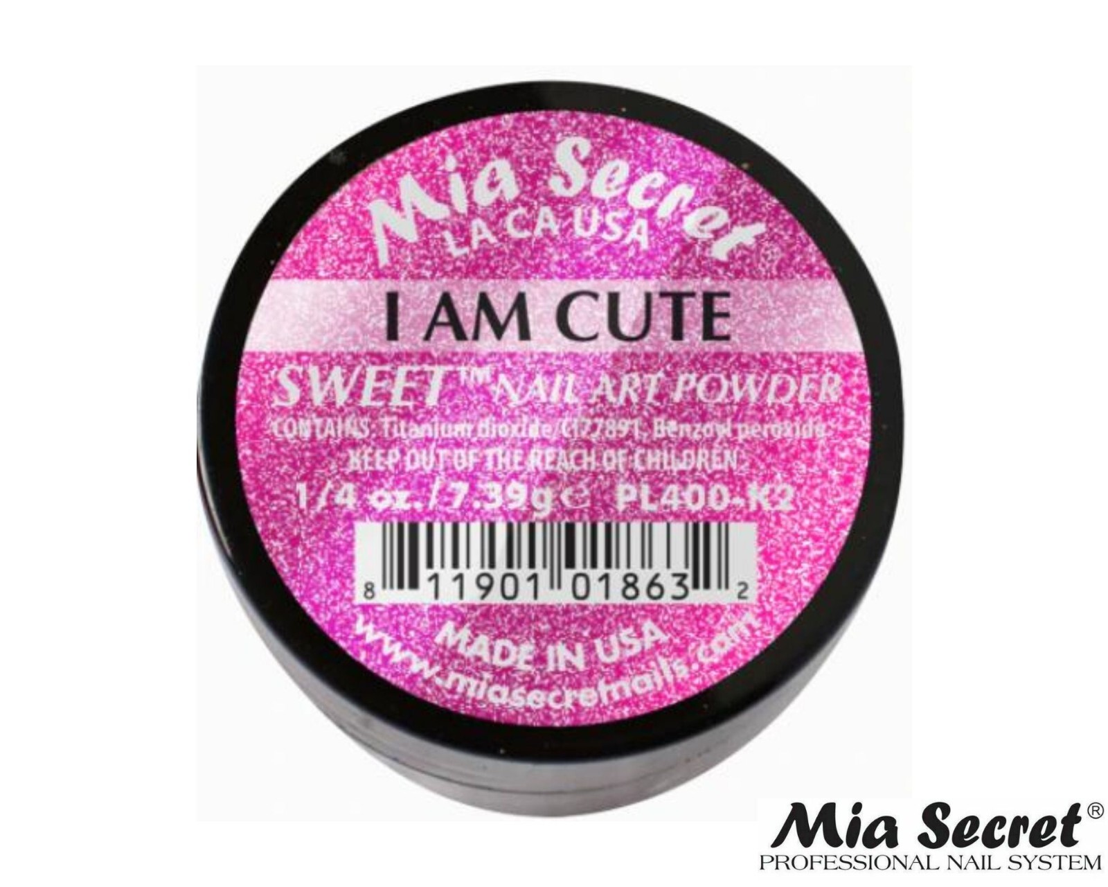 MIA SECRET Nail Art Powder 1/4oz- I am Cute (SWEET COLLECTION)
