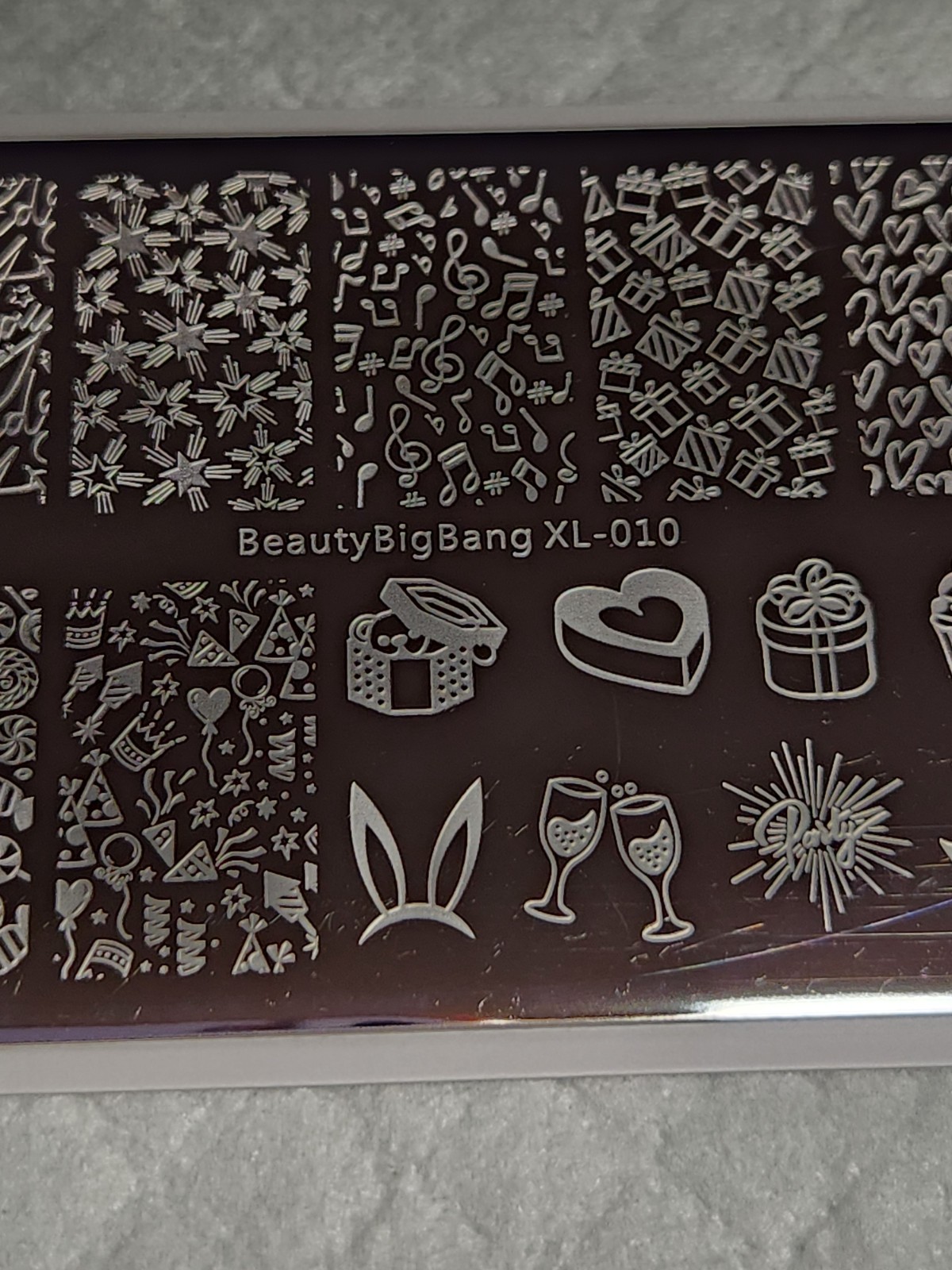 BeautyBigBang Nail Stamping Plate XL-010 Party, Celebration