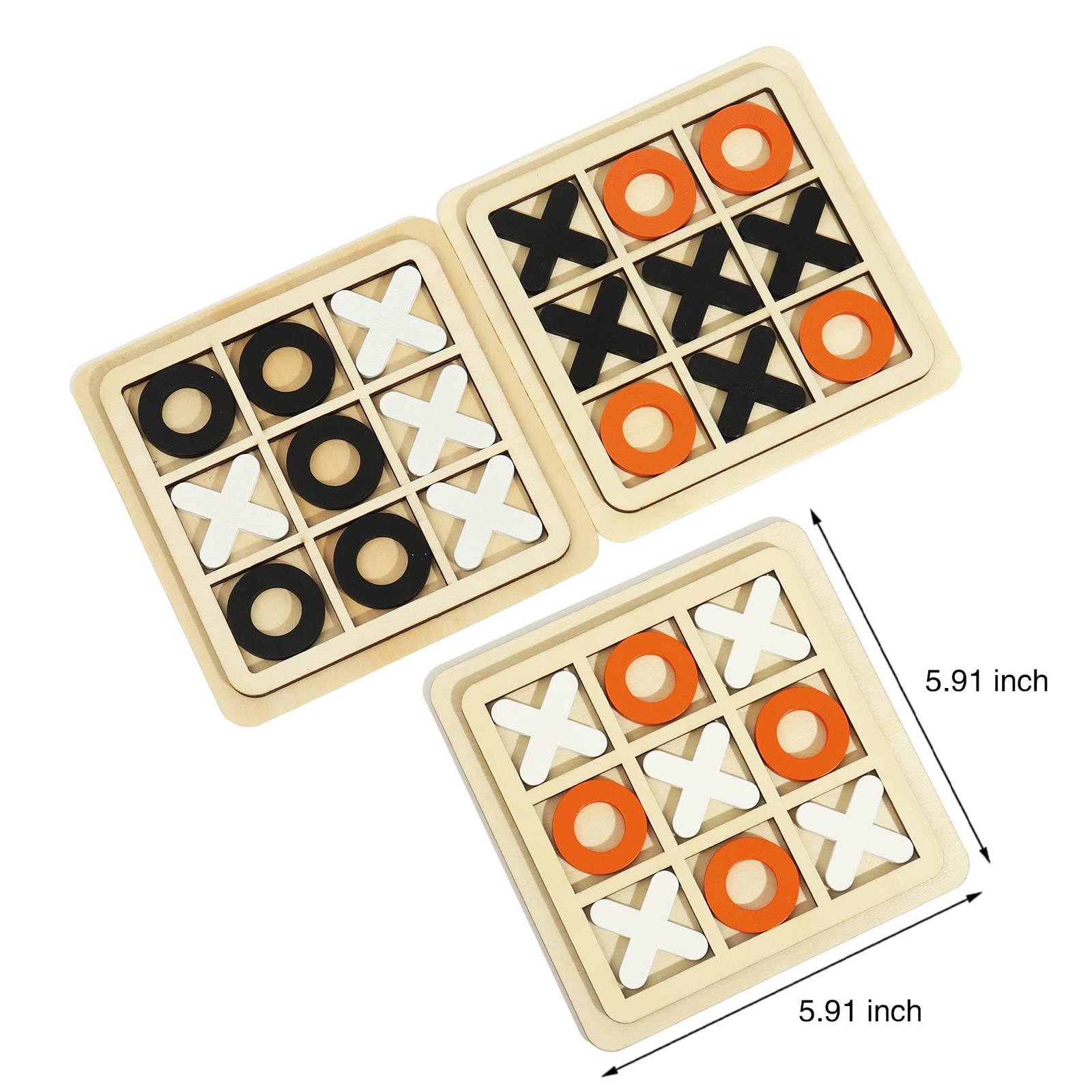 KESLOT 15*15 cm / 5.91*5.91 inches, Orange White Black and Lampblack