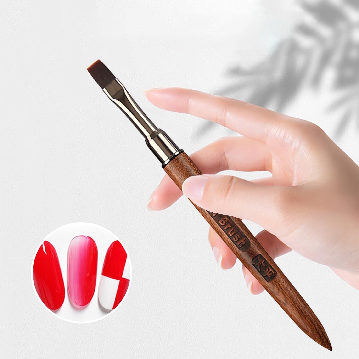 1pc Acrylic Nail Brush Sandalwood Nail Art Brushes Nail Painting Brush Nail C…