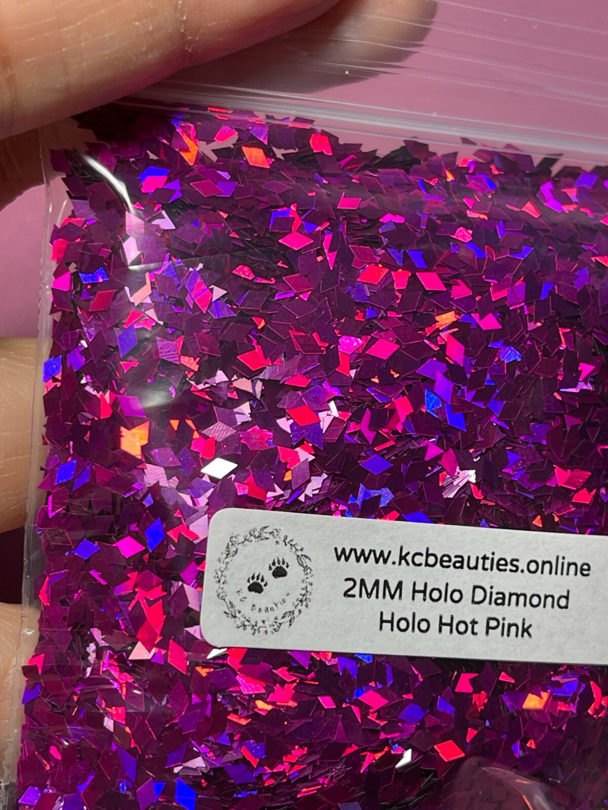 Solvent Resistant Holo Diamond shape 2mm Glitter Bulk Buy 3 get 1 Free Oz