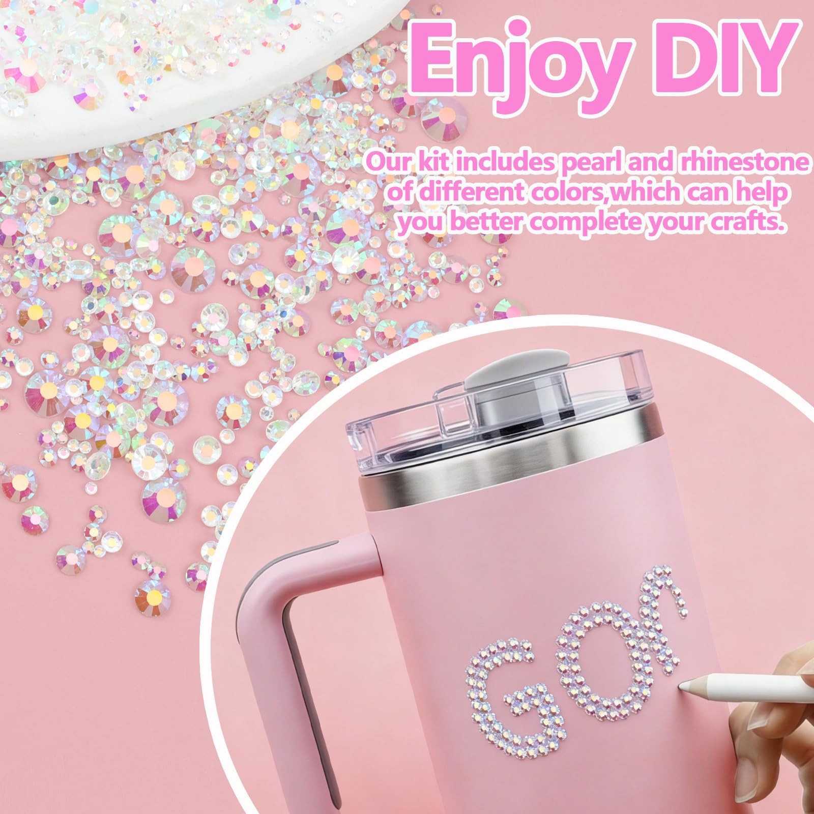 SEMATA Clear AB Rhinestones Bedazzled Kit