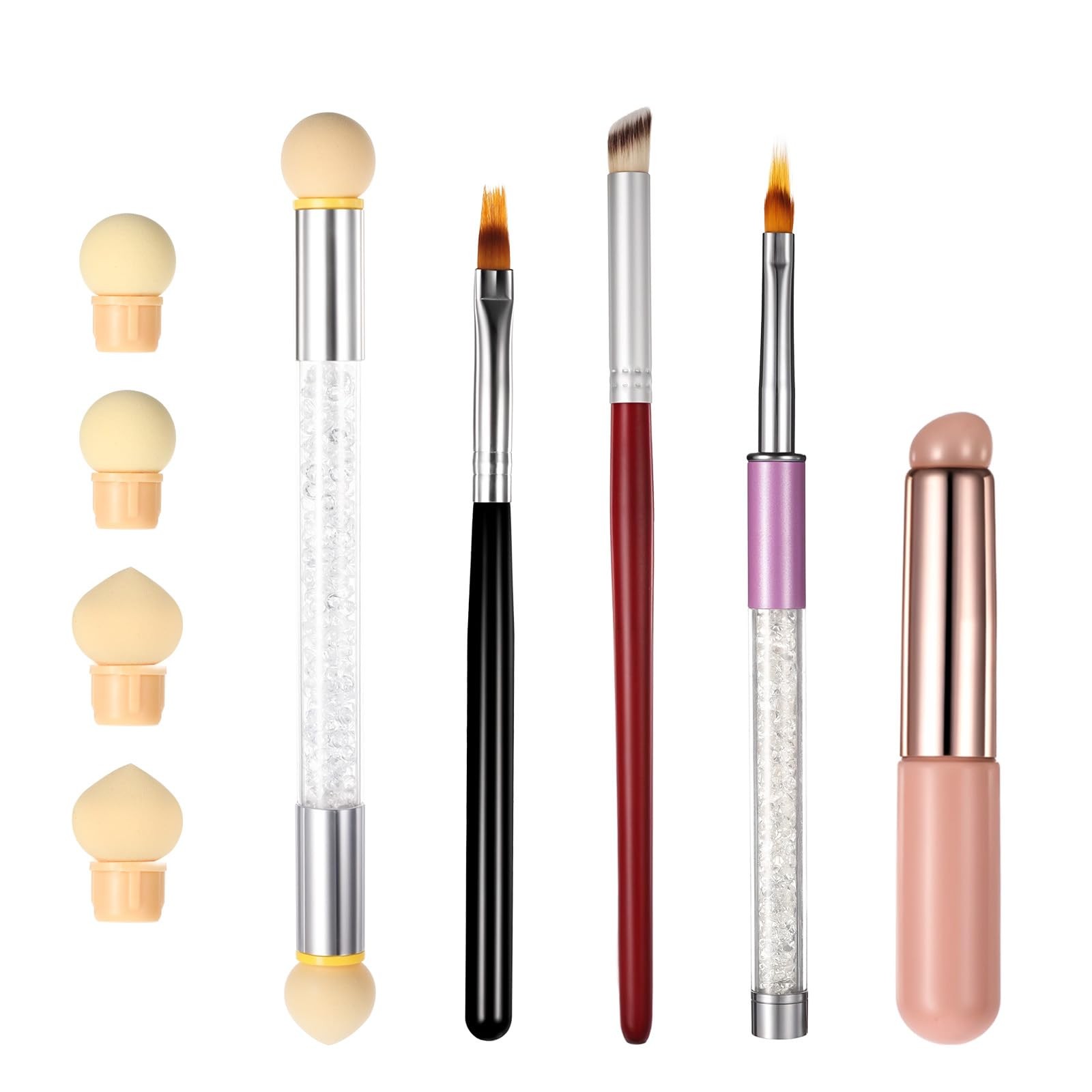 5 Pack Ombre Nail Art Brushes Double Head Sponge Pen Nail Design Tools