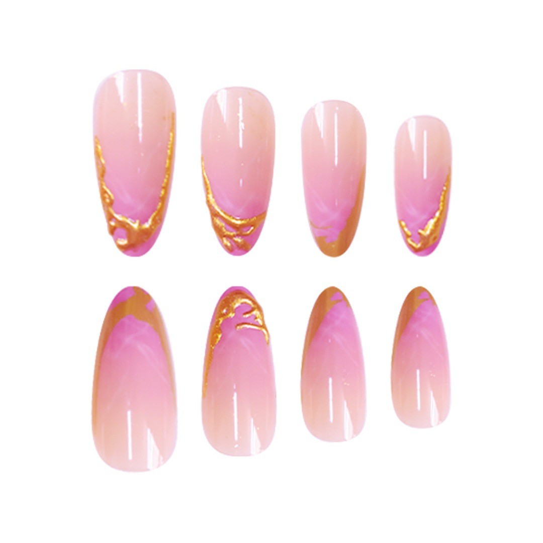 Elegant French Gradient Gold Nail Patches Wholesale from Factory
