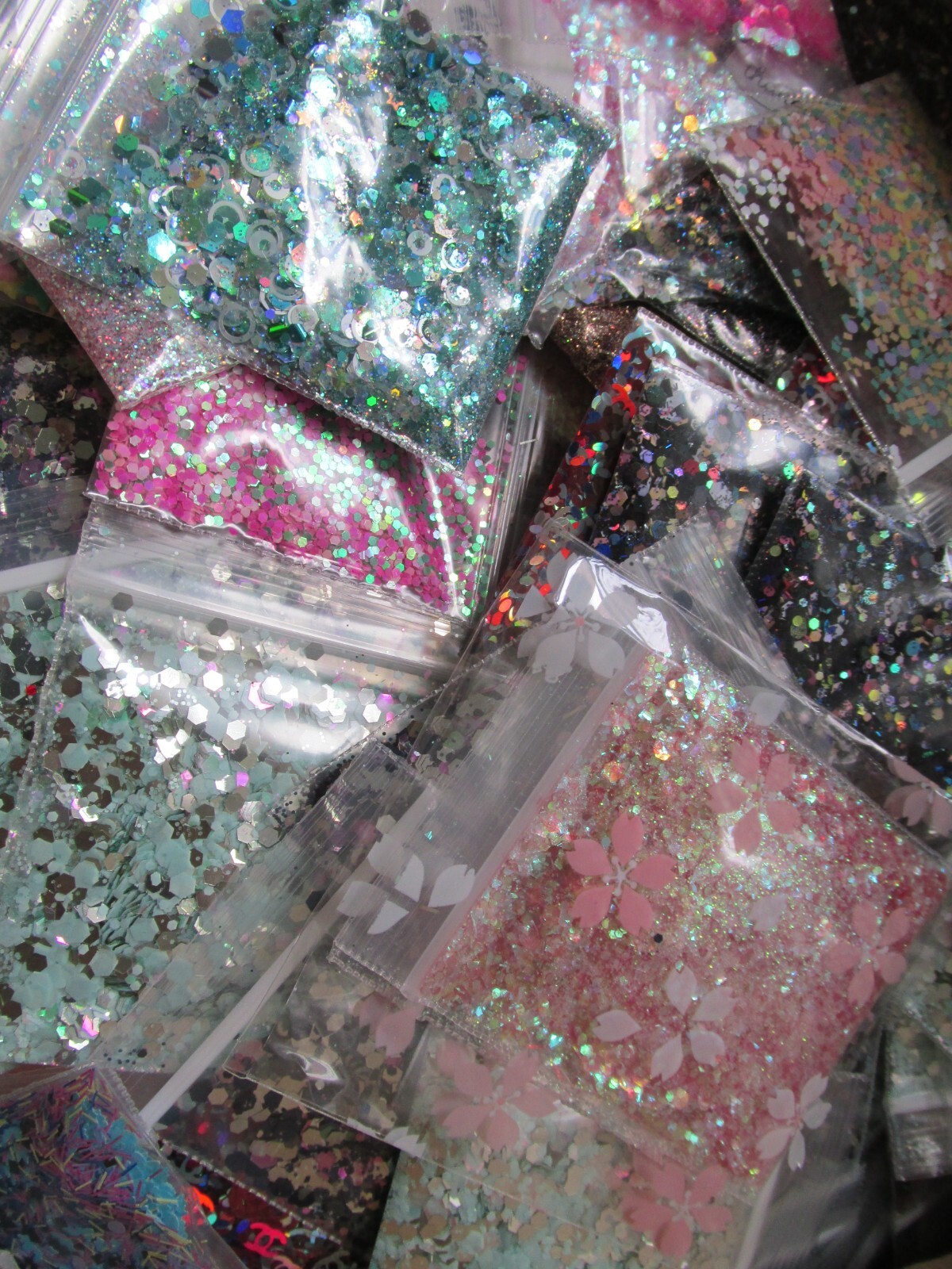 15 bags Glitter mixes for nail art Bundle