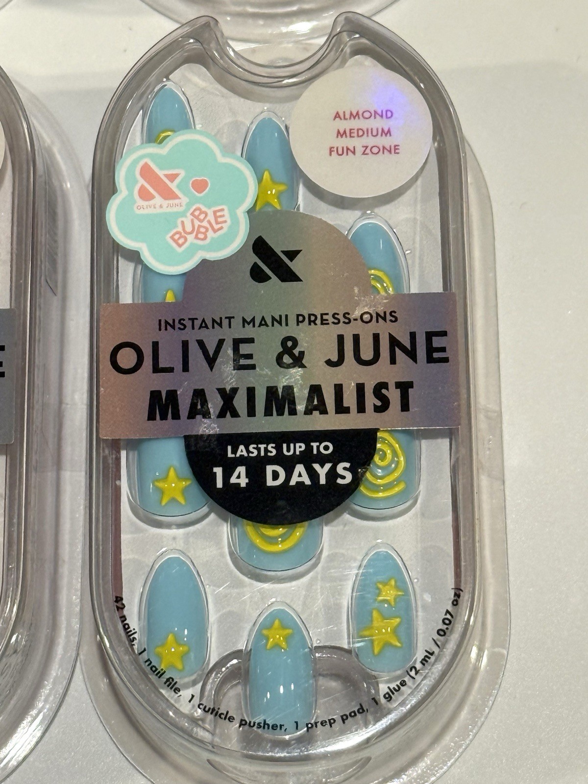 Olive And June Bubble Maximalist Instant Mani Press-On Nails Medium Lot Of 4