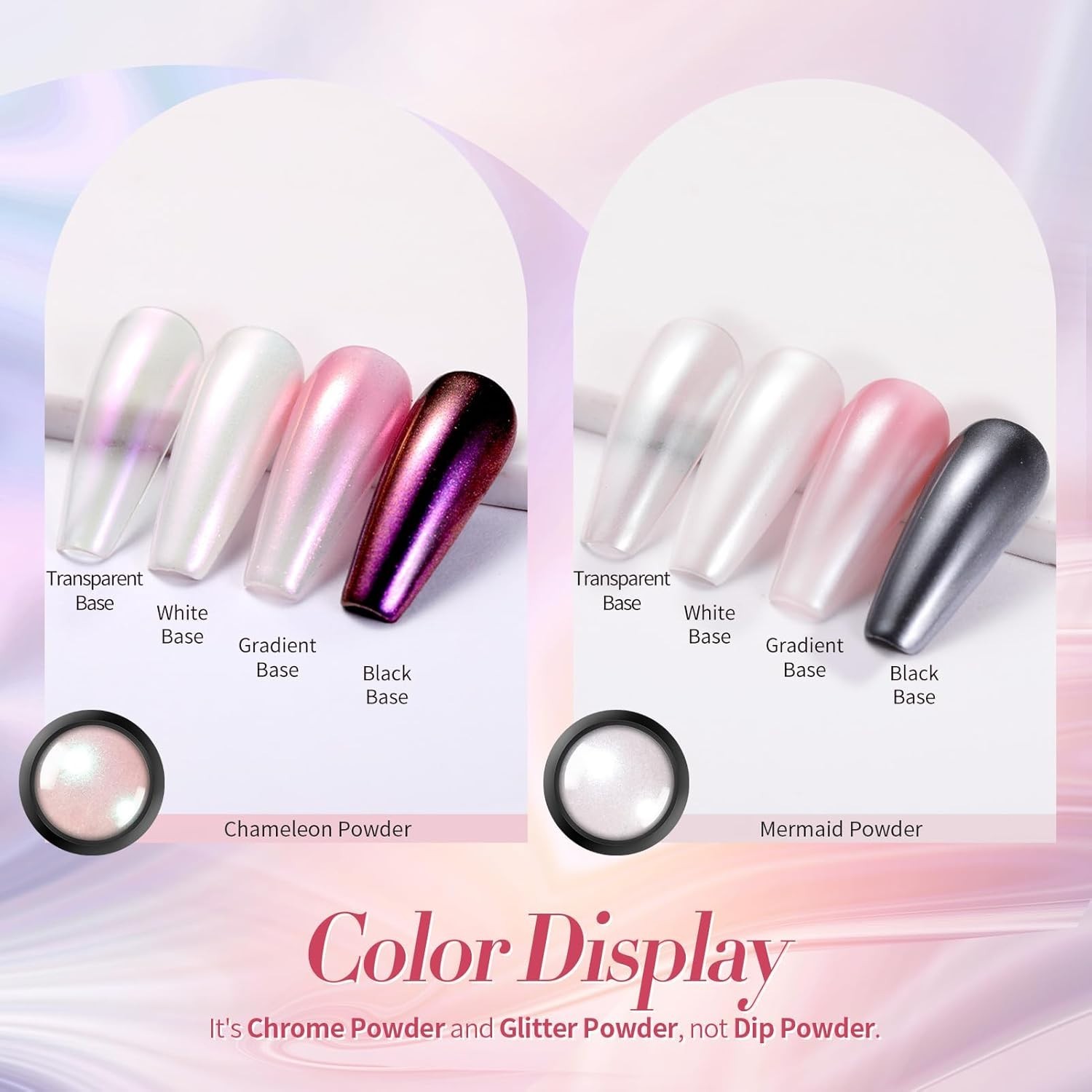 Irresistible White Pearl and Chameleon Nail Pigment Kits – 2 Boxes for Nail Art