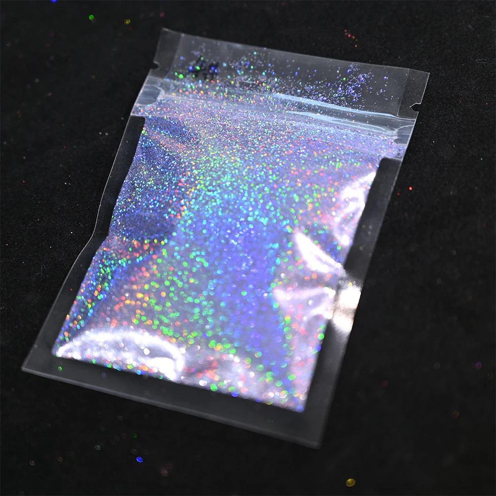 Laser Holographic Rainbow Nail Glitter 0.2MM Sparkly Nails Glitter Powder 10G/5G