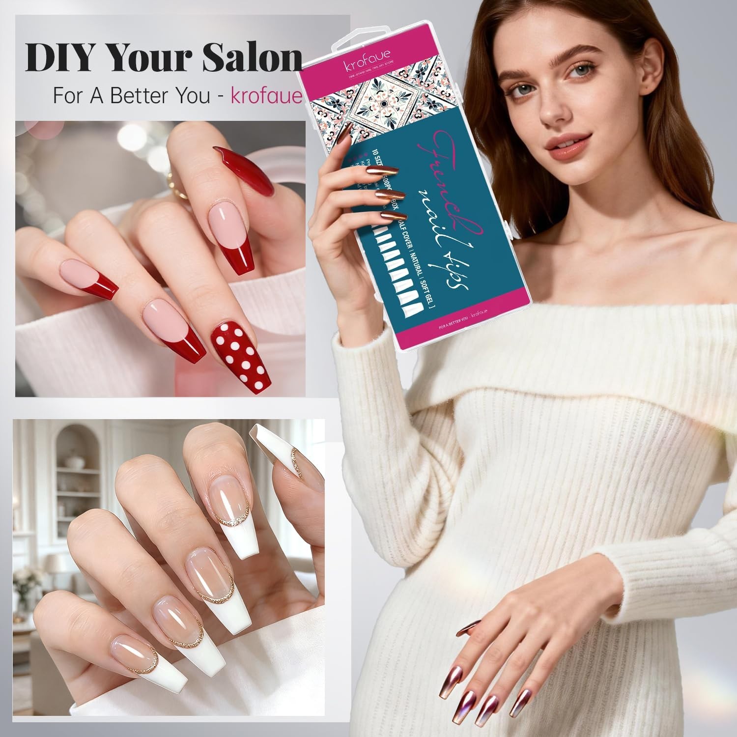 French Style 500PCS Acrylic Nail Tips Set – Your Go-To for Beautiful Manicures