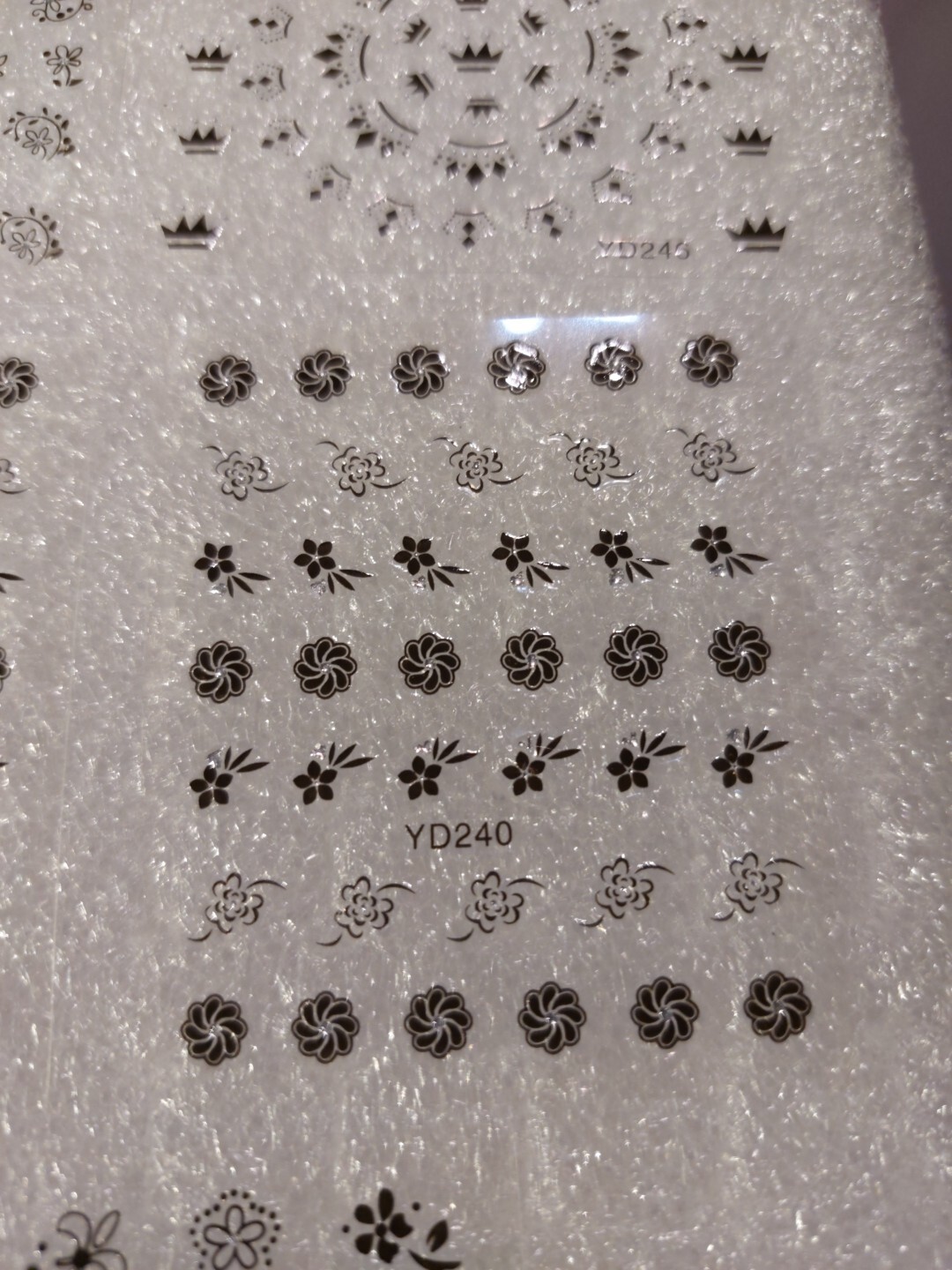 5 X Small Sheets Of Black Nail Art Stickers (Dn283) New