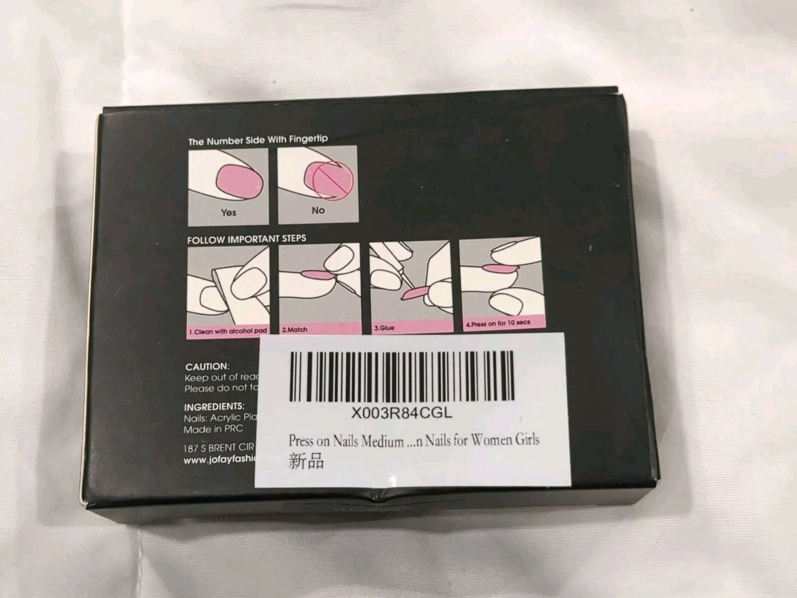 Glossy Pink & Teal Color False Nail Short Square Press on Nails 2-24pcs Kits-New