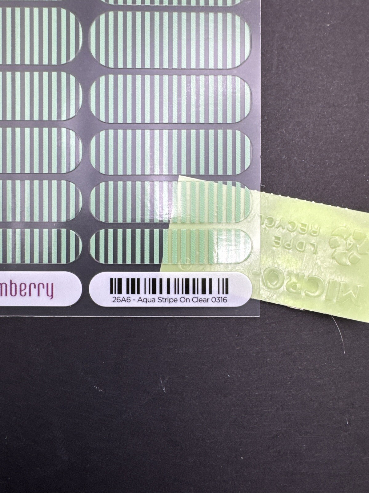 Jamberry Nail Wraps Aqua Store onStore on clear Full sheet