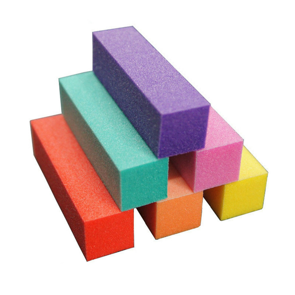 Nail Buffer File Block 1/5/10pcs Yellow Pink White Purple Manicure Pedicure