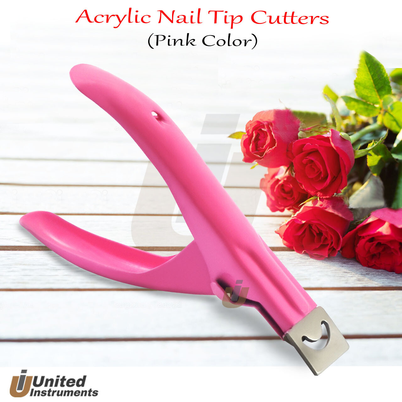 Professional Pink Acrylic Nail Clipper Trimmer Nail Uv Gel False Nail Tip Cutter