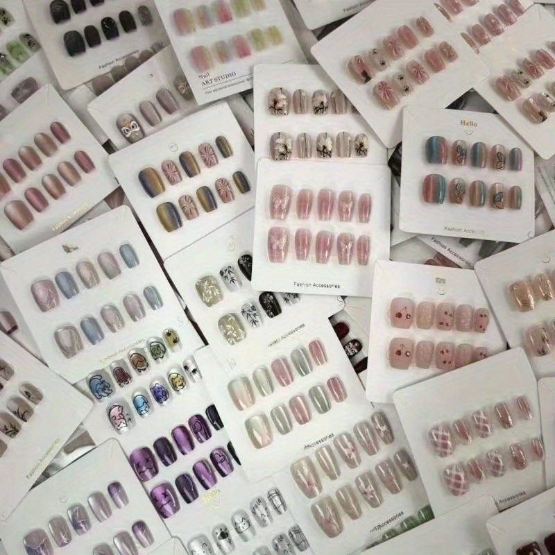 100pcs Wholesale High-Quality Handmade Press-On Nails Bulk Reusable Fake Nails