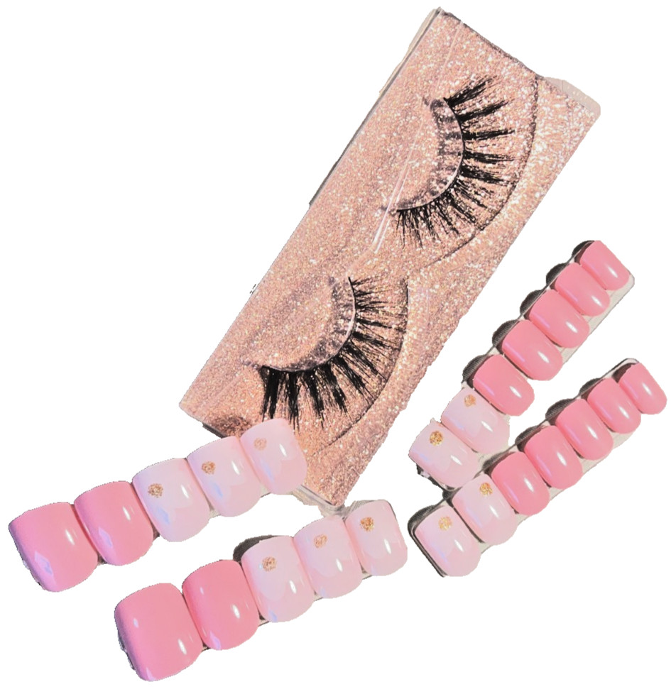 💝 Pink Floral & Gold Accent Beauty Gift Box – Ethereal Rose Glam 💝