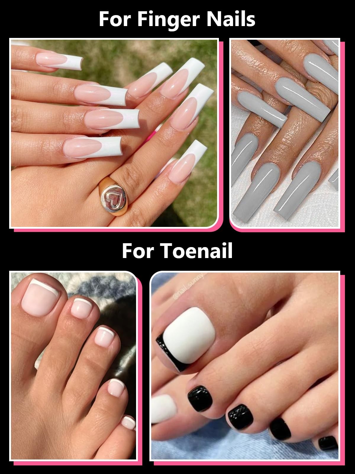 Poly Gel Dual Nail Forms for Finger and Toes
