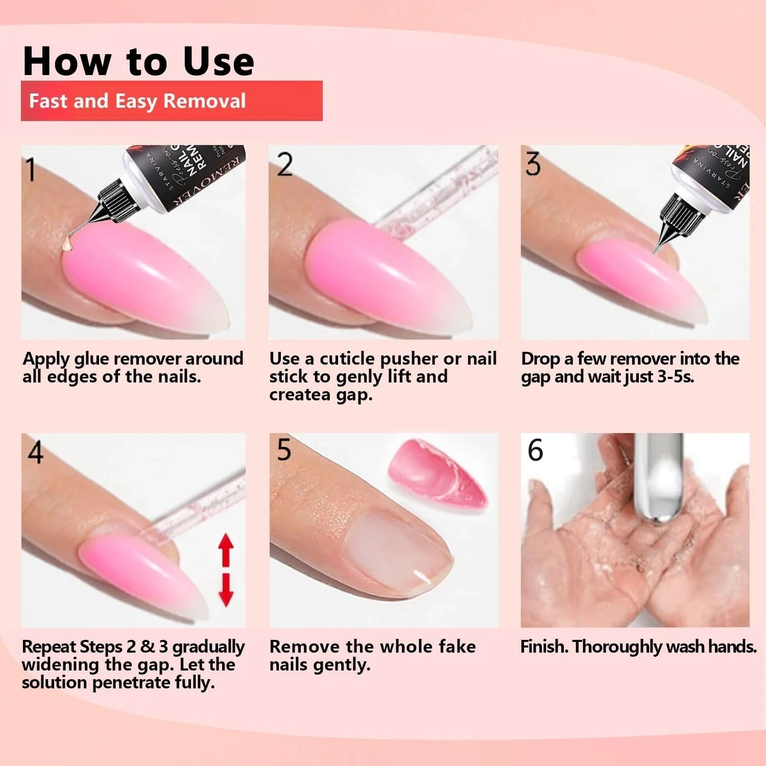 30Ml Pinpoint Nail Glue Remover for Press on Nails – Odorless Non-Acetone Easy R