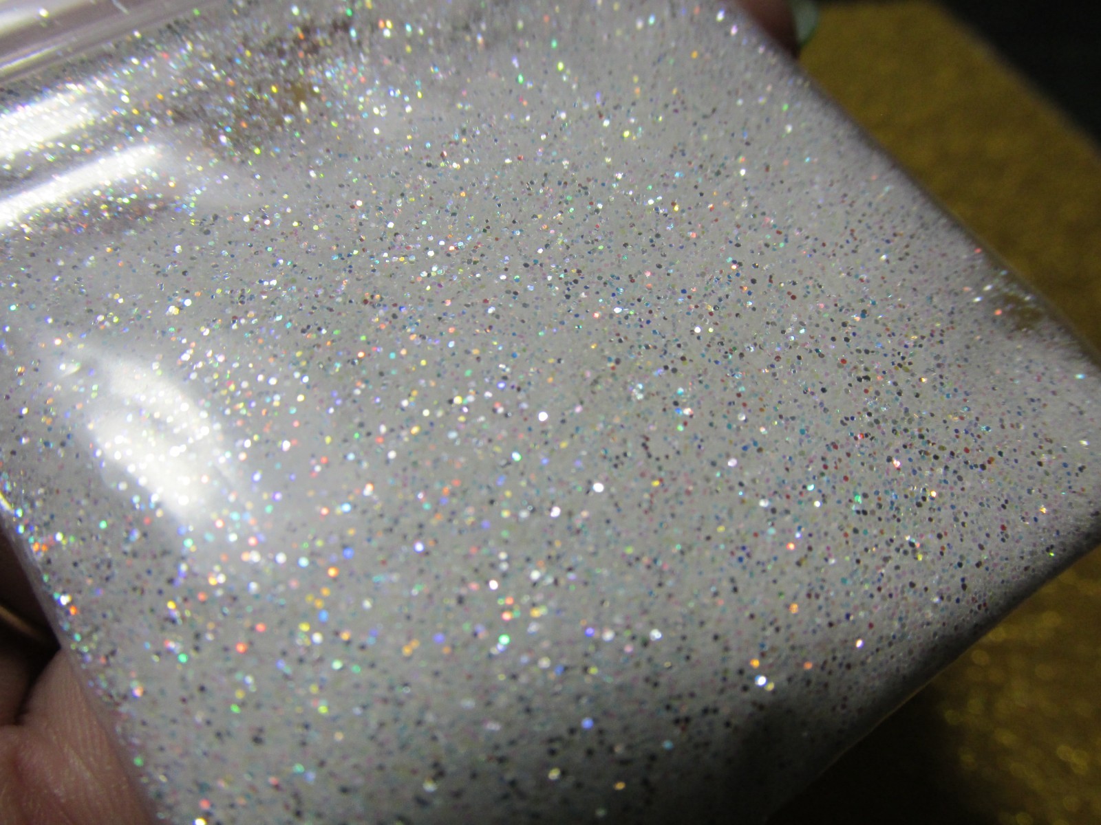 Glow in the dark Iridescent pastels glitter nail art