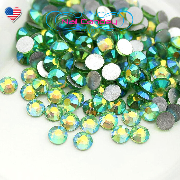 Ab Light Green 3ss Crystals For Nail Art Flatback Swarovski Rhinestones Qty.144