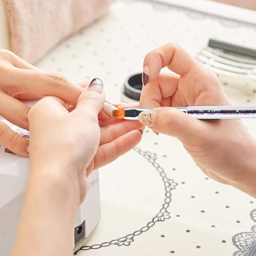 50Pcs Nail Art Palette Paper with 5 Nail Brushes – Disposable Gel Nail Kit1