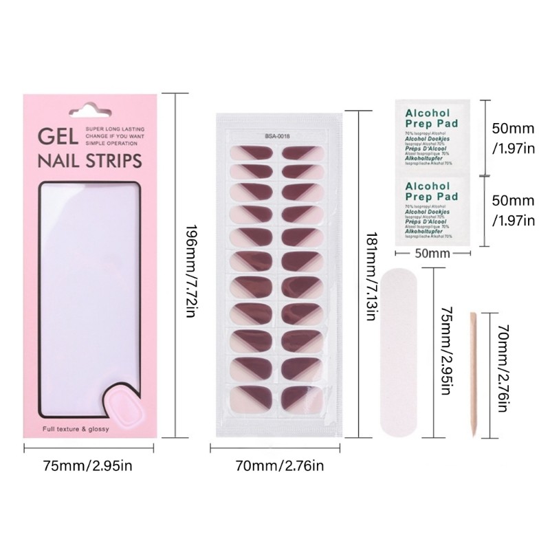 Fashionable Nail Stickers Easy Application NonToxic ABS Construction 1Sheet