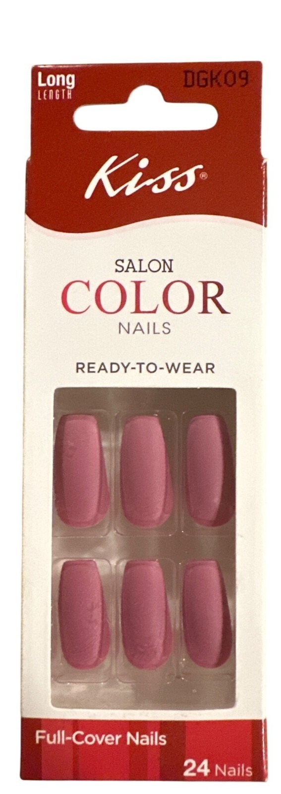 Kiss SALON COLOR 24 Nails Long Matte Ballerina Rose Full Cover Ready to wear