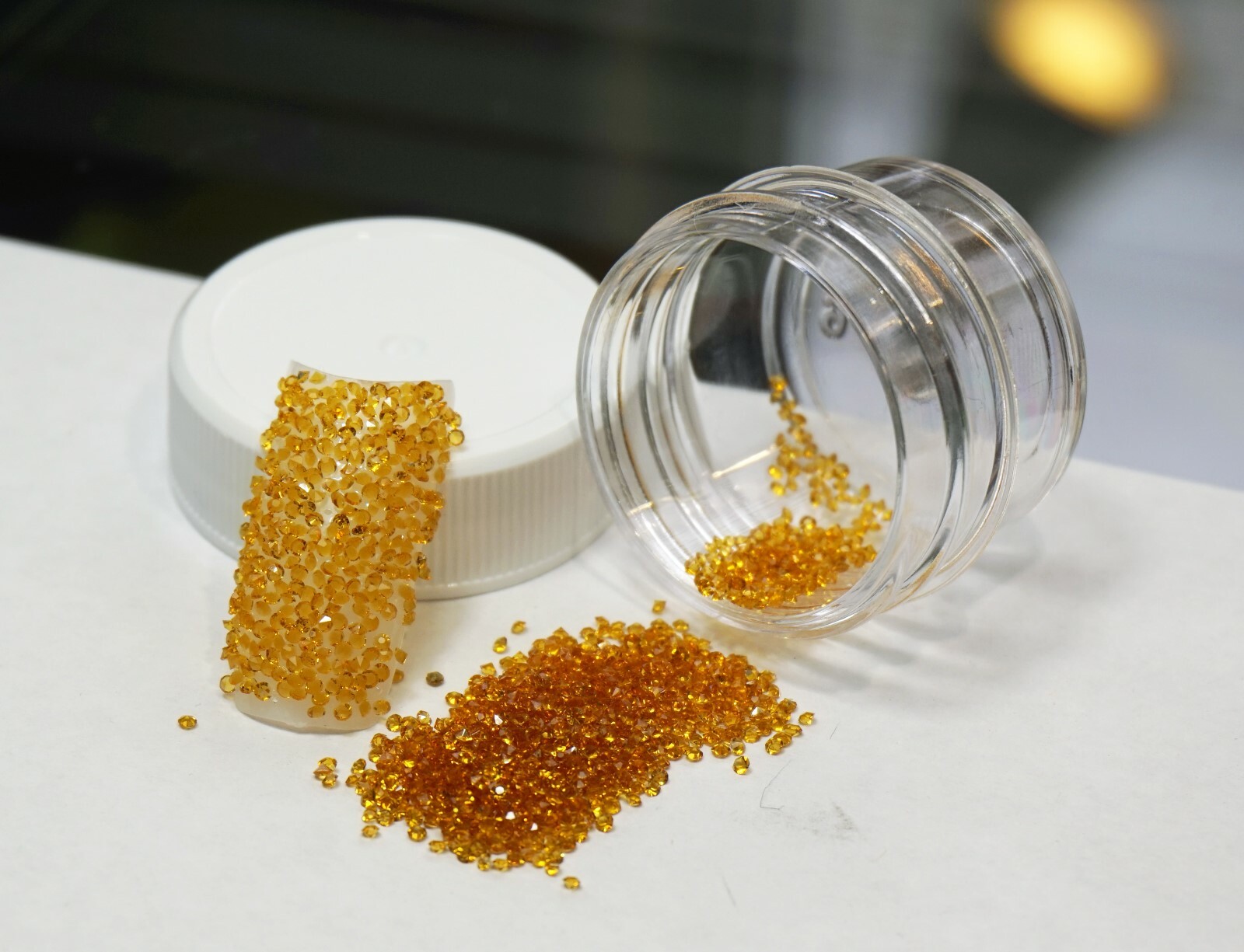 PREMIUM GOLD CRYSTALS FOR NAILS 1000 Pixiecrystals 3D Nail Art Small Gift