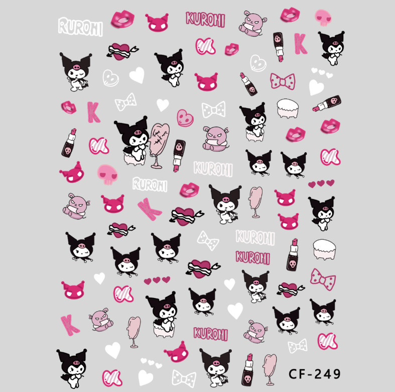NAIL ART Character Naughty Little Devil Melody KUROMI Stickers Decoration NS54