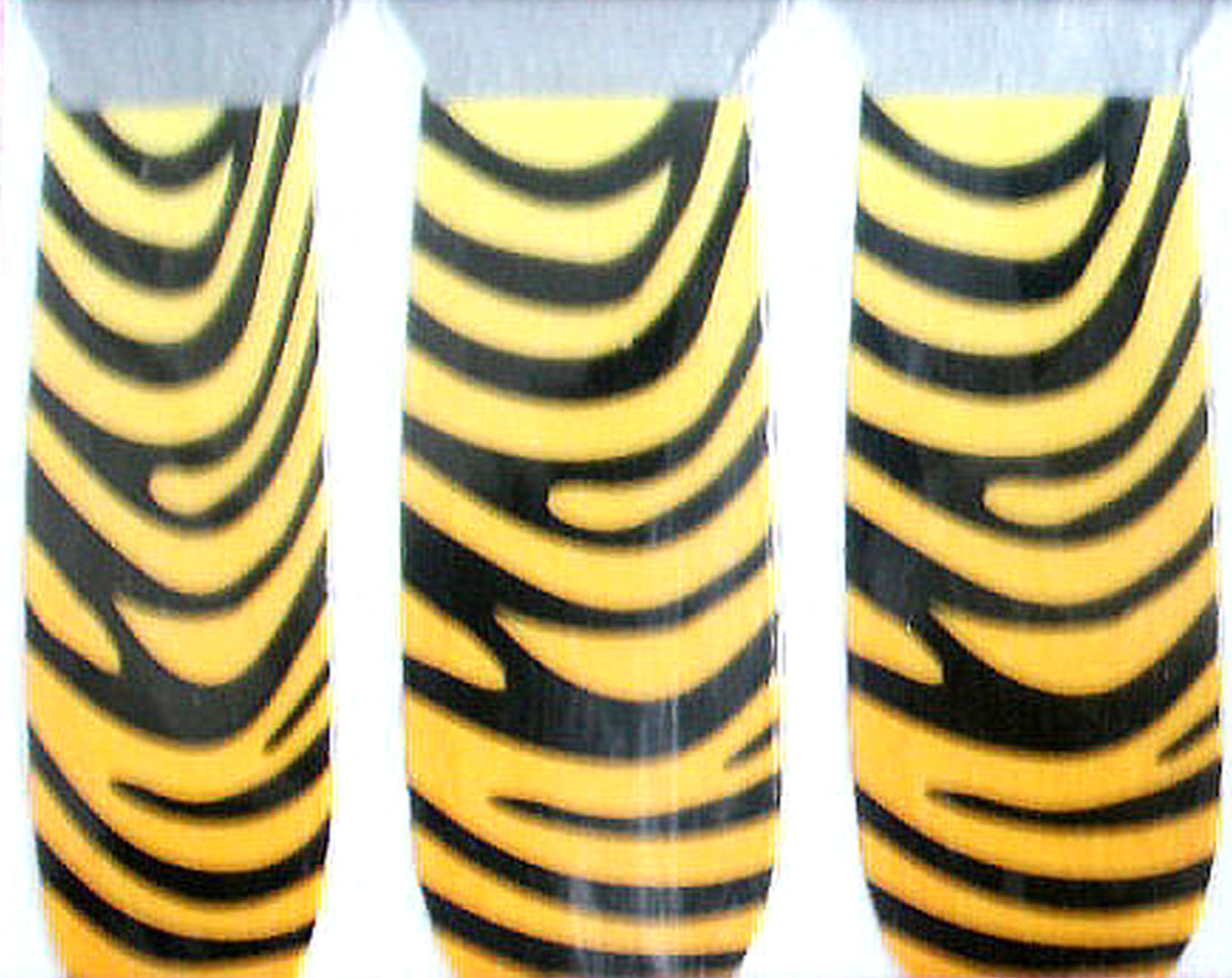 Funky NAIL ART POLISH STICKERS SET Animal Print Costume Accessory-TIGER ZEBRA