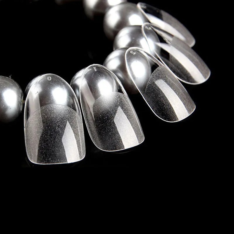 120PCS Short Almond Oval Full Cover Fake Nail Tips Press On Extension Set