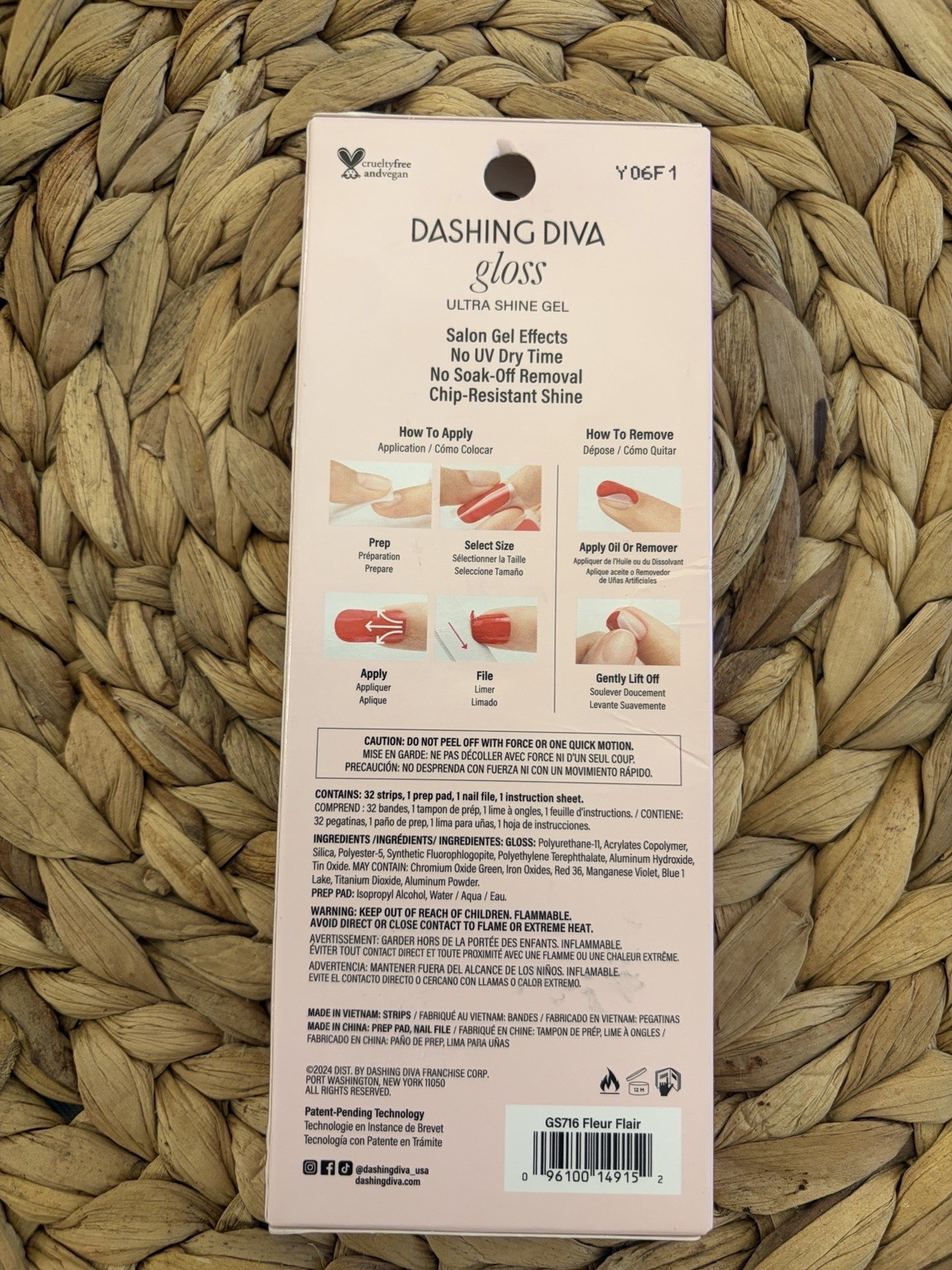 Dashing Diva Nail Strips Gloss Ultra Shine Gel Fleur Flair Up Nail Strips New