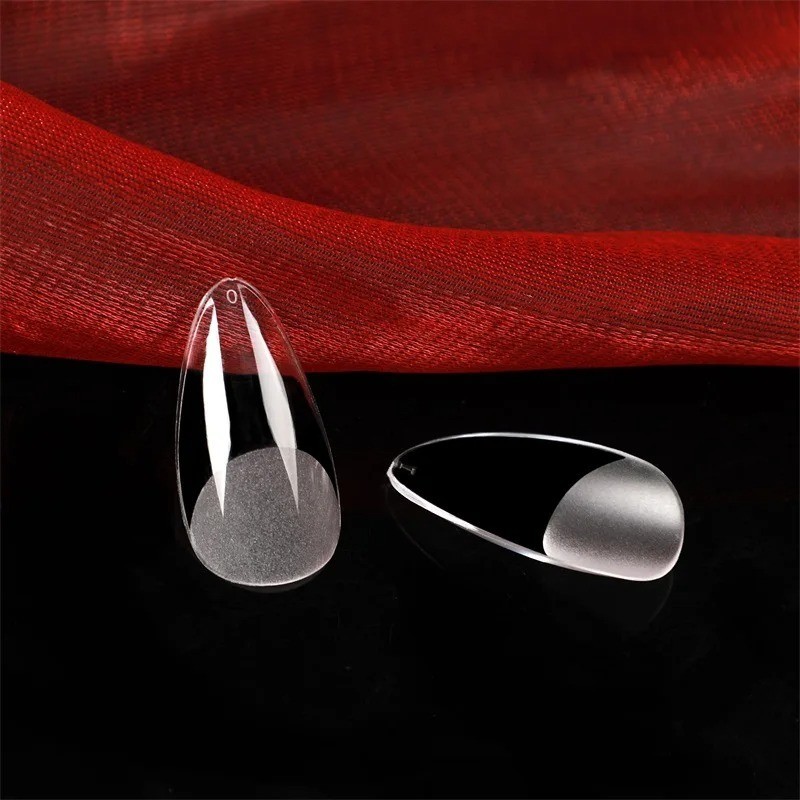 120PCS Short Almond Oval Full Cover Fake Nail Tips Press On Extension Set