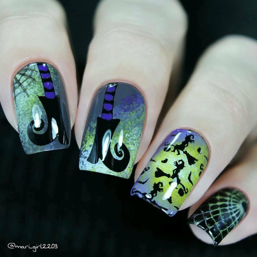 B036 Eeks and Screams Stamping Plate For Stamped Nail Art Design