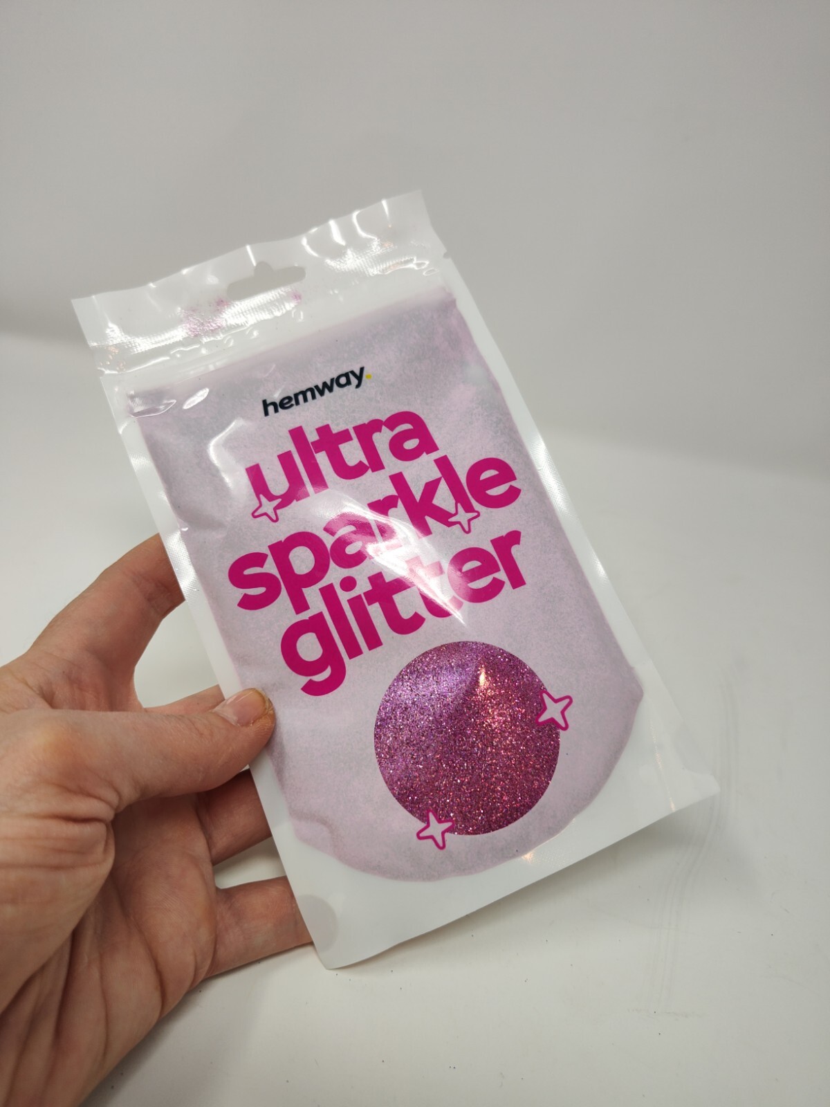 Rose Pink Holographic Hemway Ultra Sparkle Glitter Ultrafine 1/128″ .008″ 0.2mm