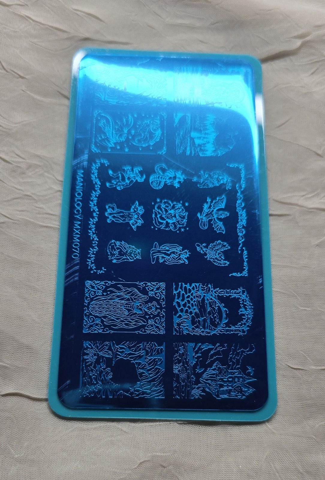 Mythical Creatures: Horns & Flames (MXM070) Angel God Fantasy Nail Stamp Plate