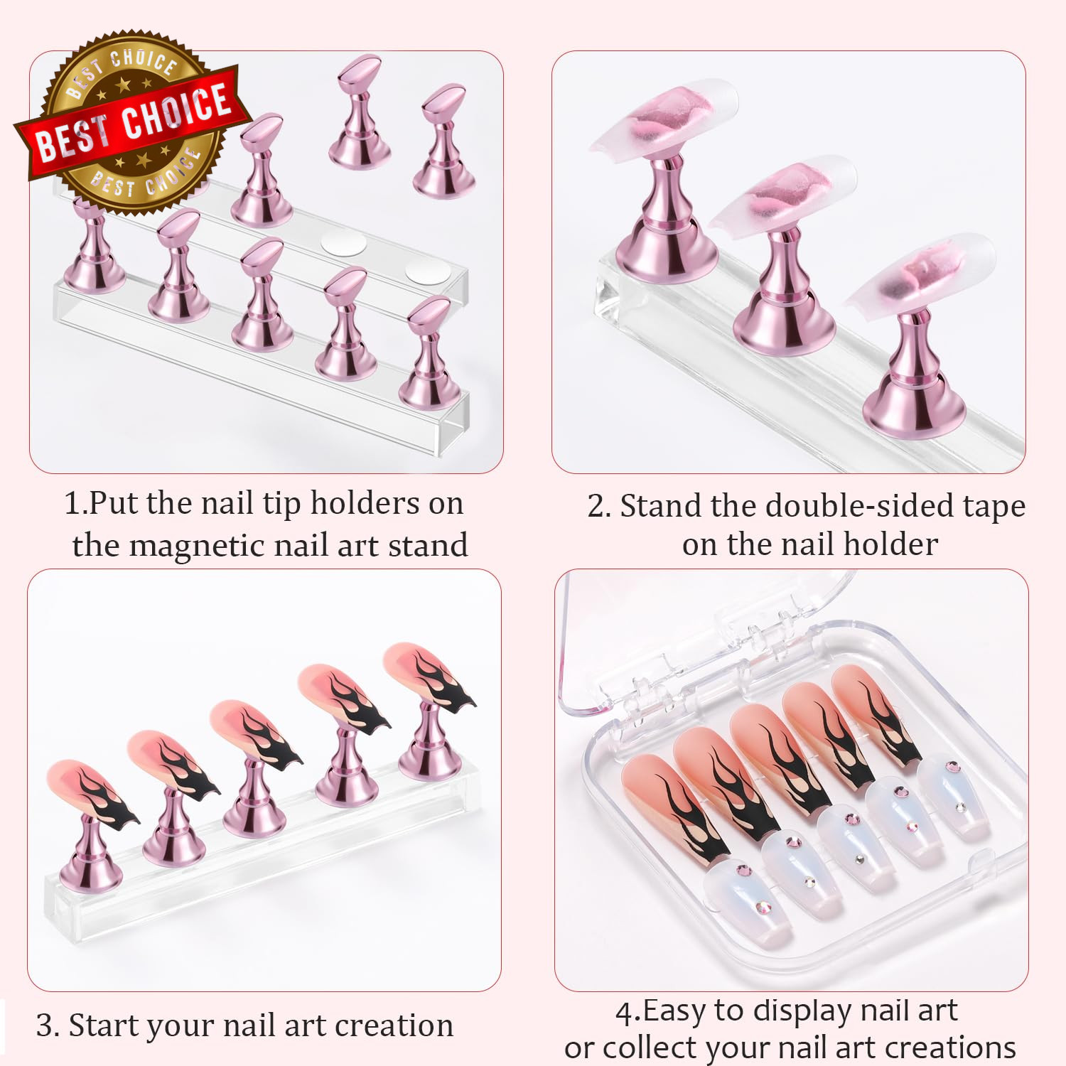 Nail Stand Acrylic Nail Art Display Stand Practice Nail Holder for Painting Nail