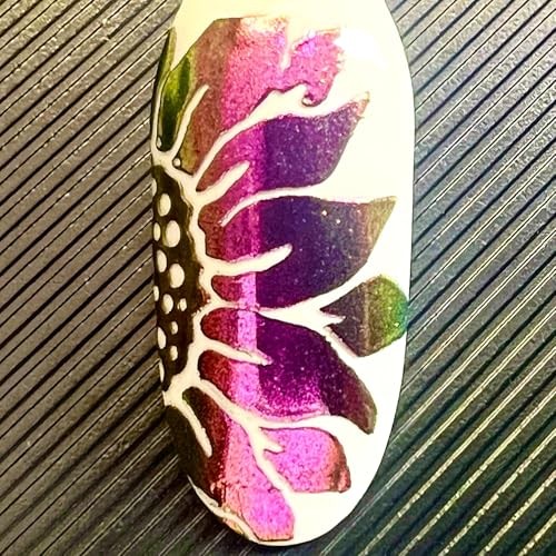 0.33 Fl Oz (Pack of 3) Chrome BLACK + WHITE + CLEAR Stamping Polishes Semi-Gel